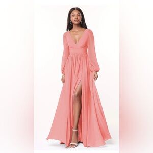 Azazie Long Sleeve Dress